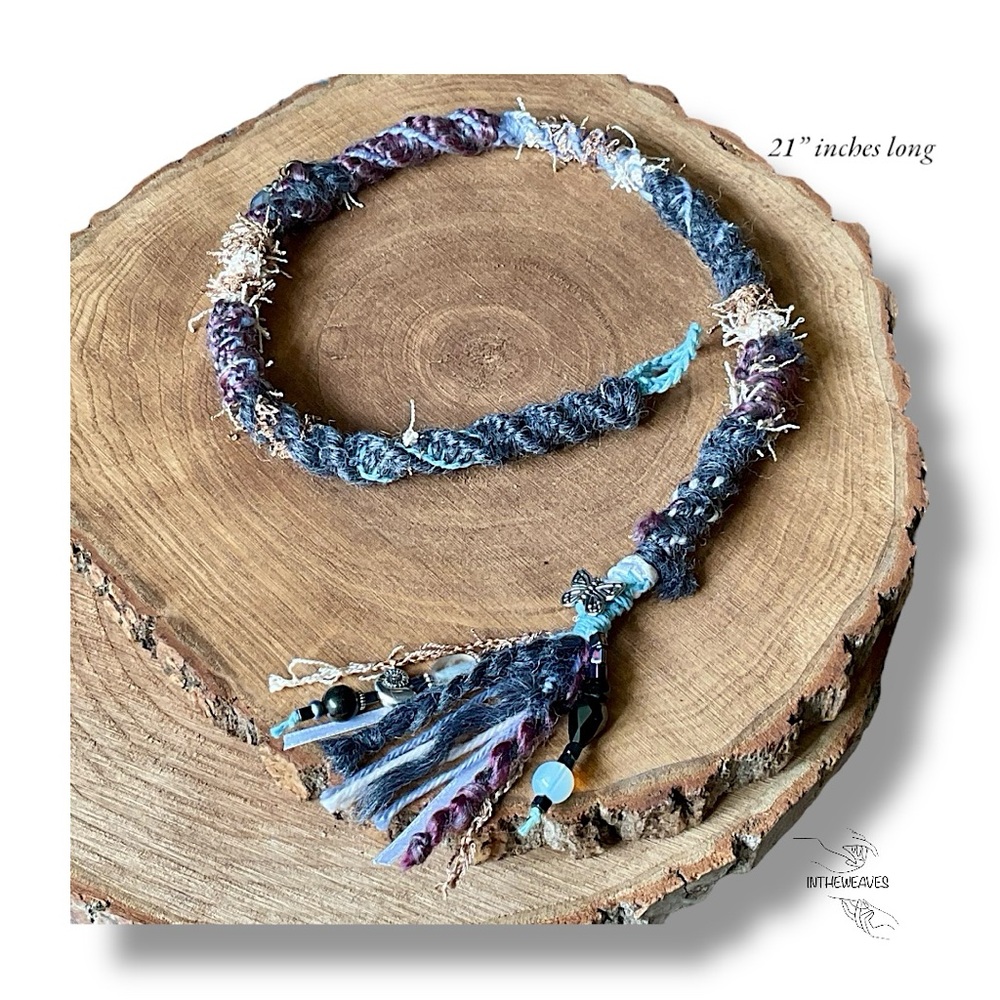 Thick clip in fairy lock,bohemian dreadlocks,cottage core woven dreadlocks,gift